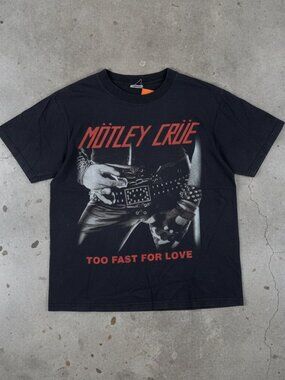 Motley Crue Too Fast For Love Graphic T-Shirt, Vintage Glam Metal Band Tee,